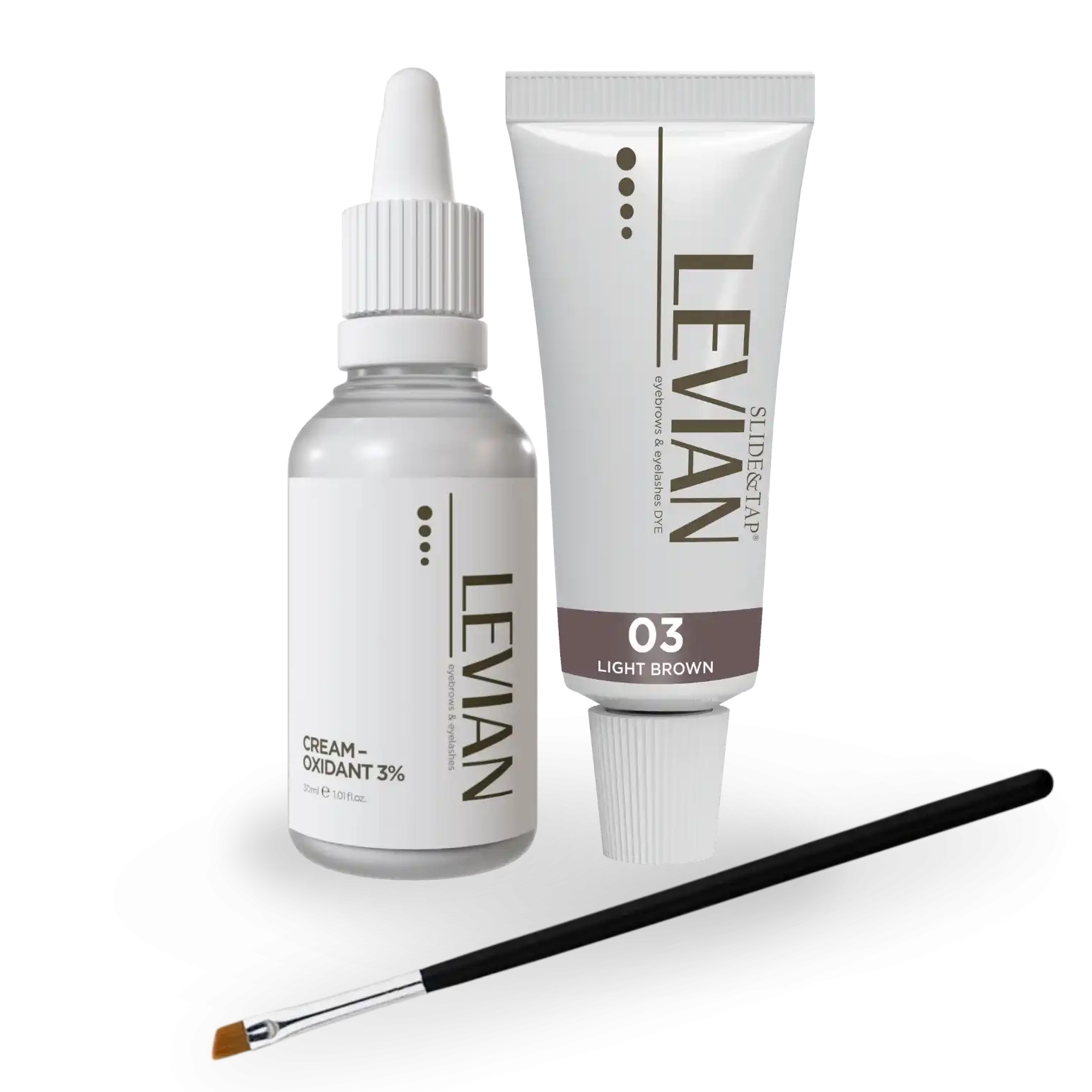 Набор краски Levian №3 (1 краска Light Brown, оксид, кисть), 1 шт.